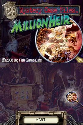 Mystery Case Files - MillionHeir (USA) (En,Fr,Es) (Rev 1) screen shot title